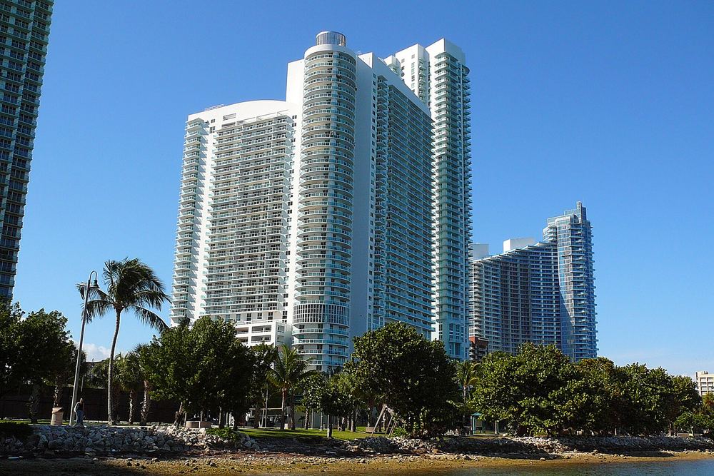 Edgewater Miami condo towers along Biscayne Bay